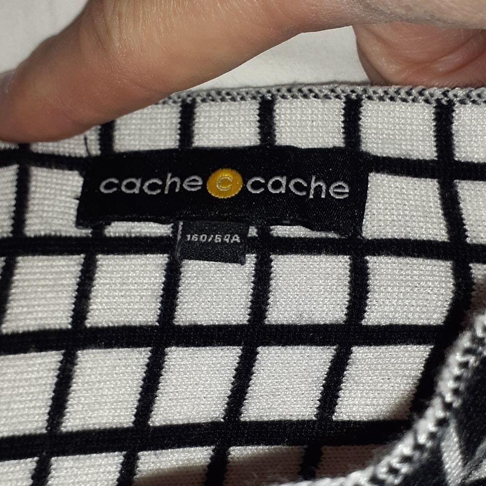 Cache Cache High Waist Circle Miniskirt Squares S - Picture 3 of 5